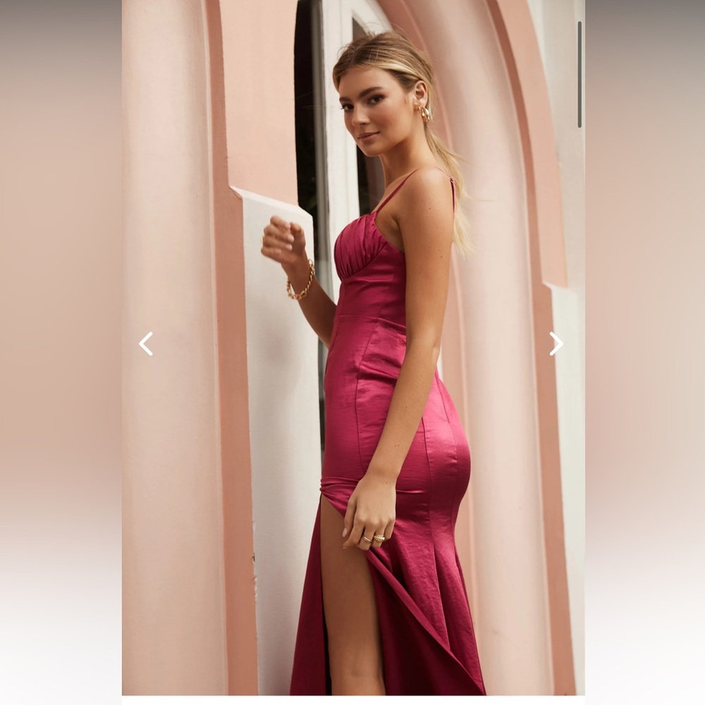 Selfie Leslie Hello Molly Anything Goes Maxi Dress Magenta New With Tags Small - Picture 15 of 16